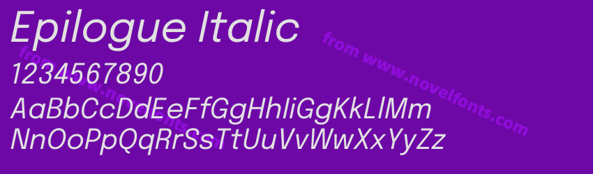 Epilogue ItalicPreview Epilogue ItalicPreview