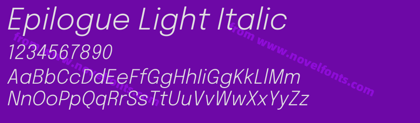 Epilogue Light ItalicPreview Epilogue Light ItalicPreview