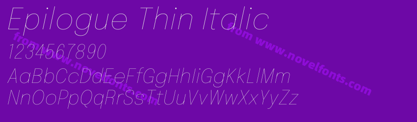 Epilogue Thin ItalicPreview Epilogue Thin ItalicPreview