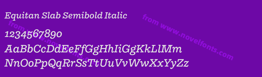 Equitan Slab Semibold ItalicPreview Equitan Slab Semibold ItalicPreview