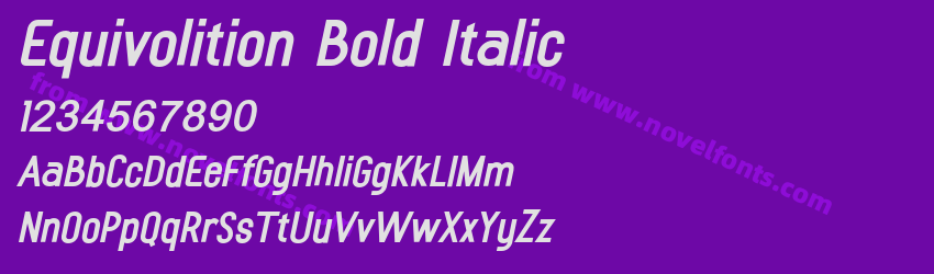 Equivolition Bold ItalicPreview Equivolition Bold ItalicPreview
