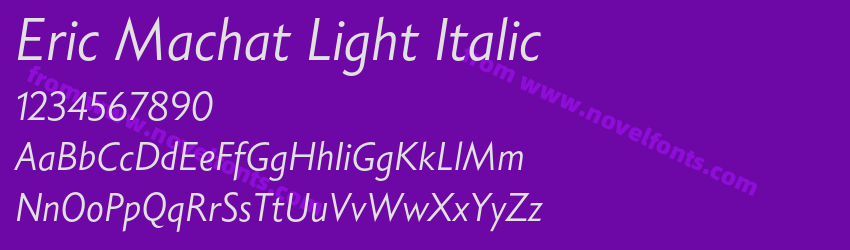 Eric Machat Light ItalicPreview Eric Machat Light ItalicPreview