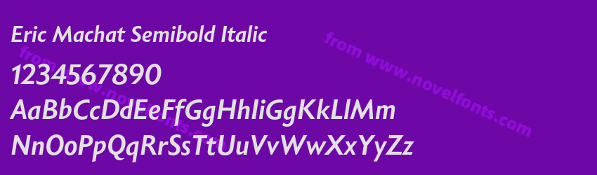 Eric Machat Semibold ItalicPreview Eric Machat Semibold ItalicPreview