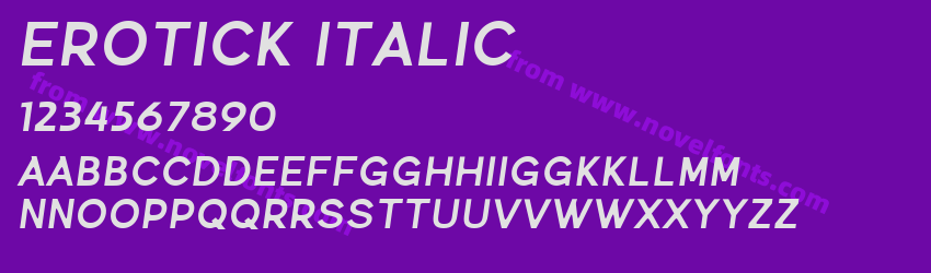 Erotick ItalicPreview Erotick ItalicPreview