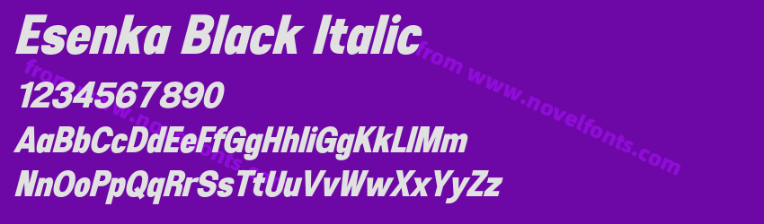 Esenka Black ItalicPreview Esenka Black ItalicPreview