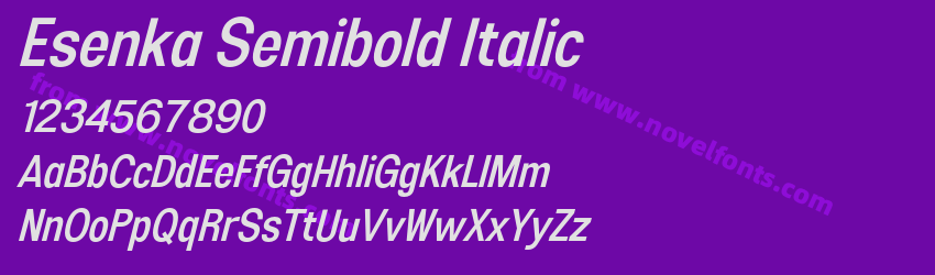 Esenka Semibold ItalicPreview Esenka Semibold ItalicPreview
