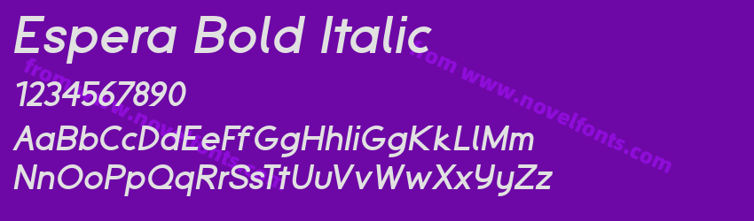 Espera Bold ItalicPreview Espera Bold ItalicPreview