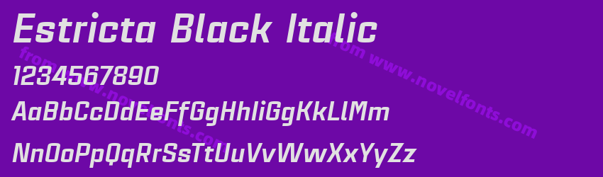 Estricta Black ItalicPreview Estricta Black ItalicPreview