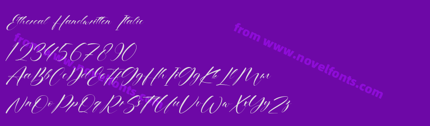 Ethereal Handwritten ItalicPreview Ethereal Handwritten ItalicPreview