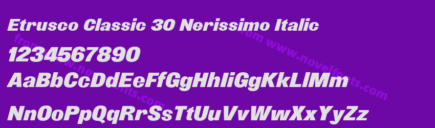 Etrusco Classic 30 Nerissimo ItalicPreview Etrusco Classic 30 Nerissimo ItalicPreview