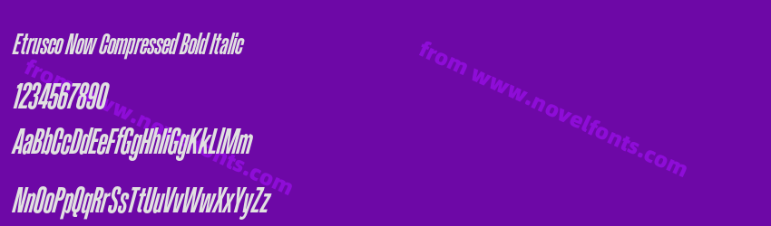 Etrusco Now Compressed Bold ItalicPreview Etrusco Now Compressed Bold ItalicPreview