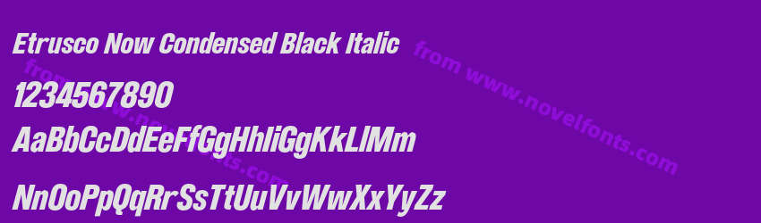 Etrusco Now Condensed Black ItalicPreview Etrusco Now Condensed Black ItalicPreview