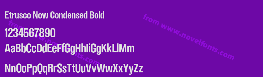 Etrusco Now Condensed BoldPreview Etrusco Now Condensed BoldPreview