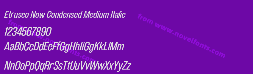 Etrusco Now Condensed Medium ItalicPreview Etrusco Now Condensed Medium ItalicPreview