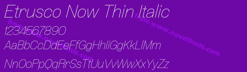 Etrusco Now Thin ItalicPreview Etrusco Now Thin ItalicPreview