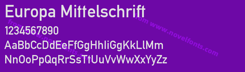Europa MittelschriftPreview Europa MittelschriftPreview