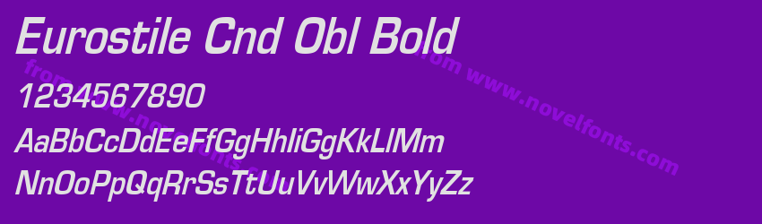 Eurostile Cnd Obl BoldPreview Eurostile Cnd Obl BoldPreview