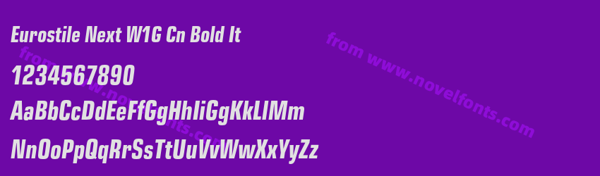 Eurostile Next W1G Cn Bold ItPreview Eurostile Next W1G Cn Bold ItPreview