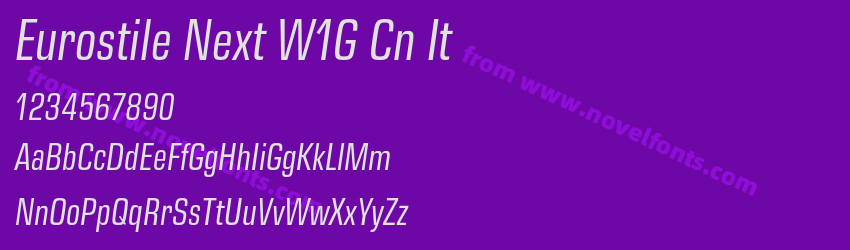 Eurostile Next W1G Cn ItPreview Eurostile Next W1G Cn ItPreview