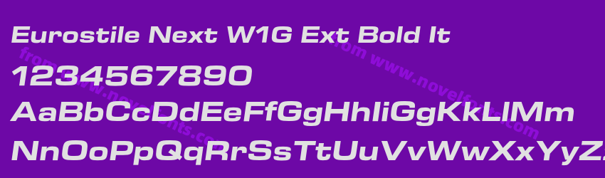 Eurostile Next W1G Ext Bold ItPreview Eurostile Next W1G Ext Bold ItPreview