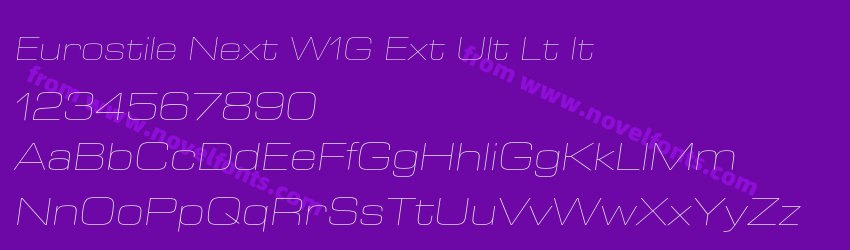 Eurostile Next W1G Ext Ult Lt ItPreview Eurostile Next W1G Ext Ult Lt ItPreview