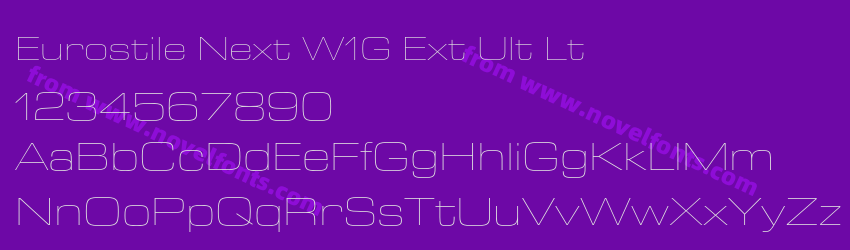 Eurostile Next W1G Ext Ult LtPreview Eurostile Next W1G Ext Ult LtPreview