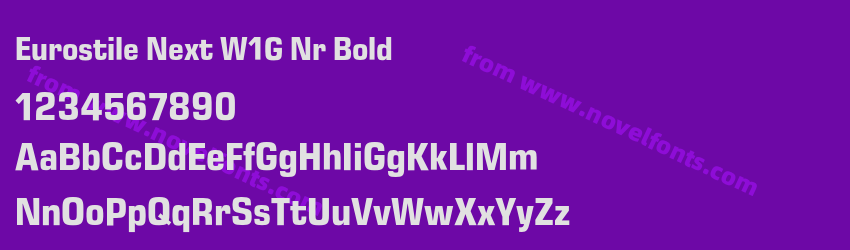Eurostile Next W1G Nr BoldPreview Eurostile Next W1G Nr BoldPreview