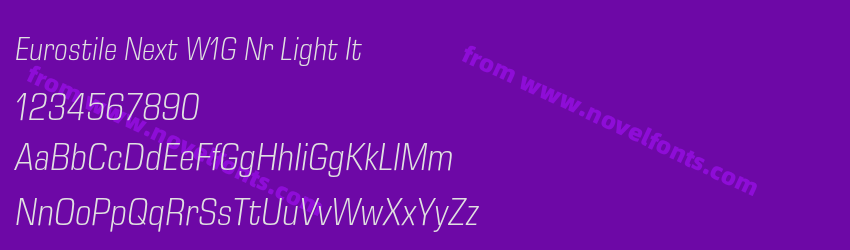 Eurostile Next W1G Nr Light ItPreview Eurostile Next W1G Nr Light ItPreview
