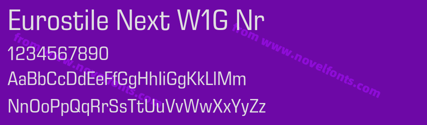 Eurostile Next W1G NrPreview Eurostile Next W1G NrPreview