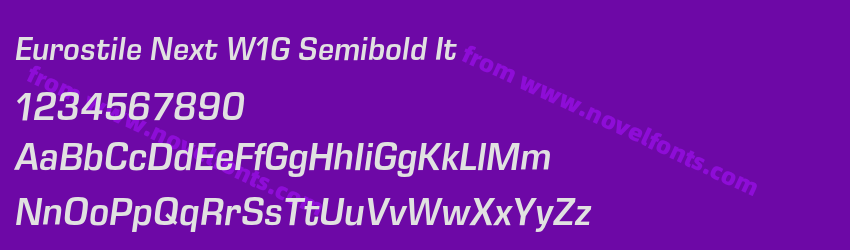 Eurostile Next W1G Semibold ItPreview Eurostile Next W1G Semibold ItPreview