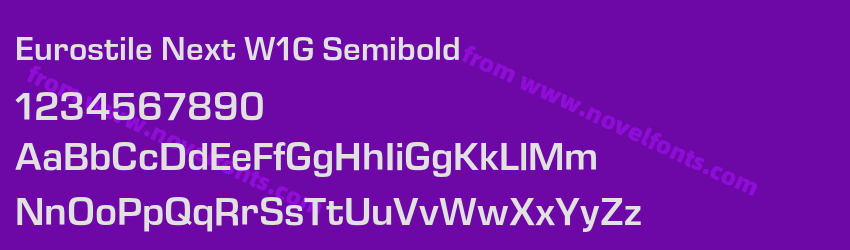 Eurostile Next W1G SemiboldPreview Eurostile Next W1G SemiboldPreview