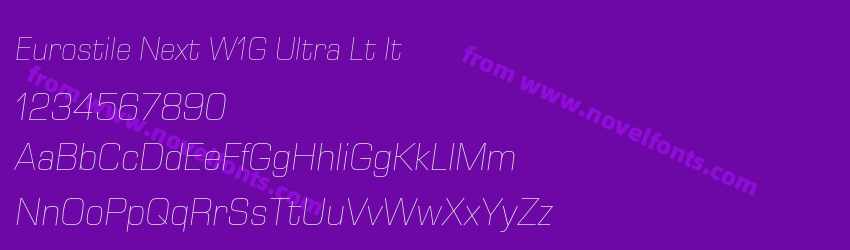 Eurostile Next W1G Ultra Lt ItPreview Eurostile Next W1G Ultra Lt ItPreview