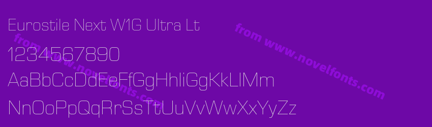 Eurostile Next W1G Ultra LtPreview Eurostile Next W1G Ultra LtPreview