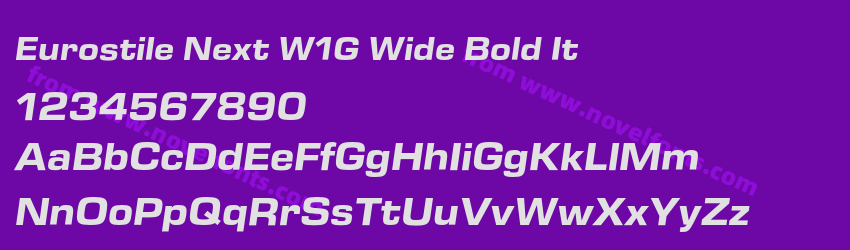 Eurostile Next W1G Wide Bold ItPreview Eurostile Next W1G Wide Bold ItPreview