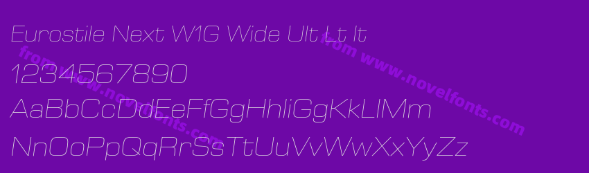 Eurostile Next W1G Wide Ult Lt ItPreview Eurostile Next W1G Wide Ult Lt ItPreview