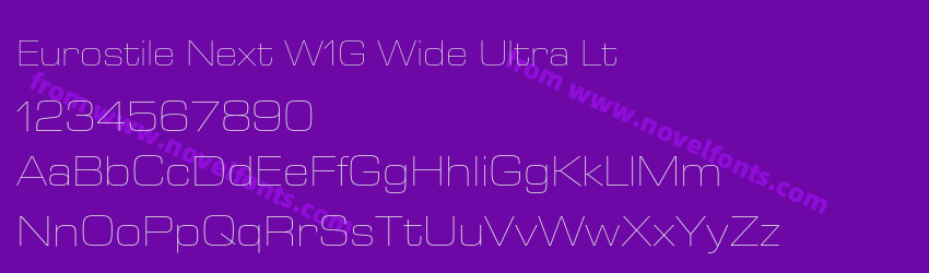 Eurostile Next W1G Wide Ultra LtPreview Eurostile Next W1G Wide Ultra LtPreview