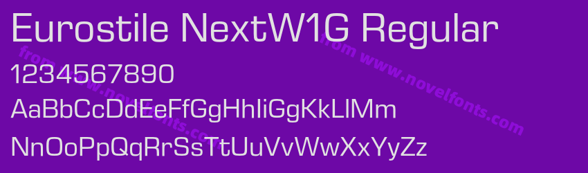 Eurostile NextW1G RegularPreview Eurostile NextW1G RegularPreview