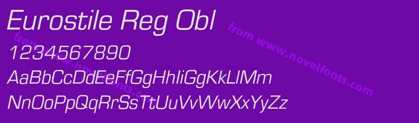 Eurostile Reg OblPreview Eurostile Reg OblPreview