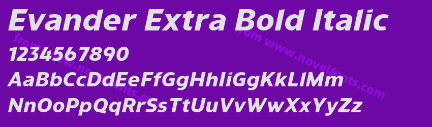 Evander Extra Bold ItalicPreview Evander Extra Bold ItalicPreview