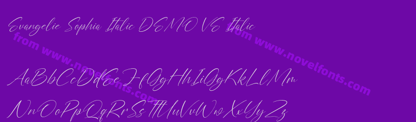 Evangelie Sophia Italic DEMO VE ItalicPreview Evangelie Sophia Italic DEMO VE ItalicPreview