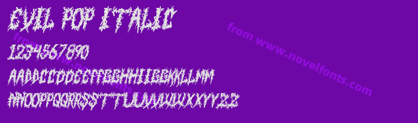 Evil Pop ItalicPreview Evil Pop ItalicPreview