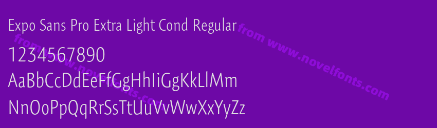 Expo Sans Pro Extra Light Cond RegularPreview Expo Sans Pro Extra Light Cond RegularPreview