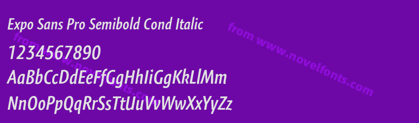 Expo Sans Pro Semibold Cond ItalicPreview Expo Sans Pro Semibold Cond ItalicPreview