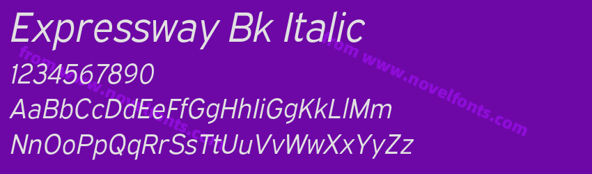 Expressway Bk ItalicPreview Expressway Bk ItalicPreview