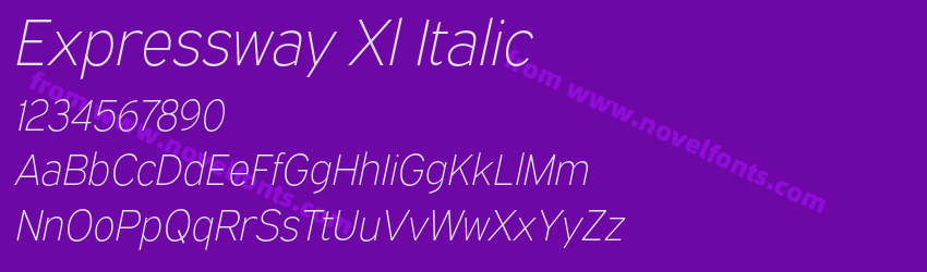 Expressway Xl ItalicPreview Expressway Xl ItalicPreview