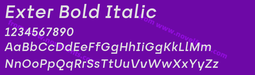 Exter Bold ItalicPreview Exter Bold ItalicPreview