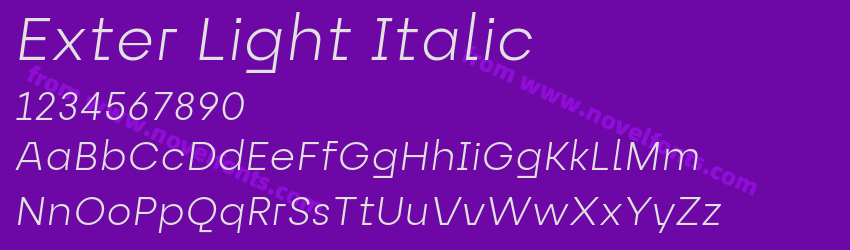 Exter Light ItalicPreview Exter Light ItalicPreview