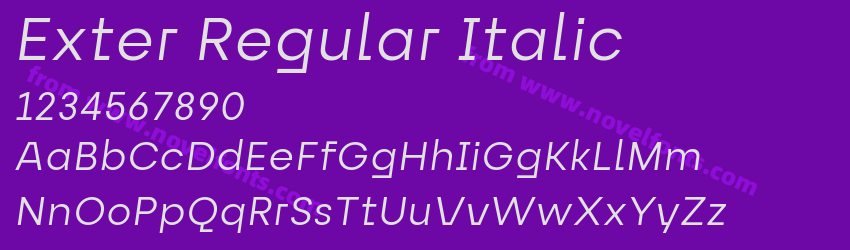 Exter Regular ItalicPreview Exter Regular ItalicPreview