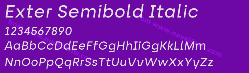 Exter Semibold ItalicPreview Exter Semibold ItalicPreview