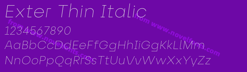 Exter Thin ItalicPreview Exter Thin ItalicPreview